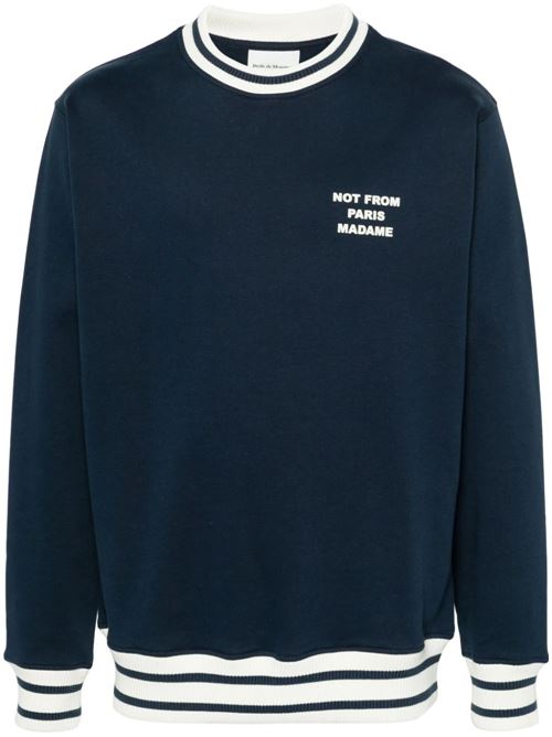 Navy blue/cream white sweatshirt DRÔLE DE MONSIEUR | SW140CO127NY